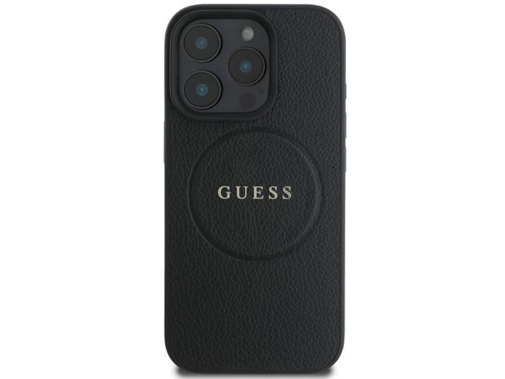 Etui GUESS Grained Ring magnetyczny pierścień systemem MagSafe szybkie i wygodne Wbudowane magnesy tłoczony pierścień