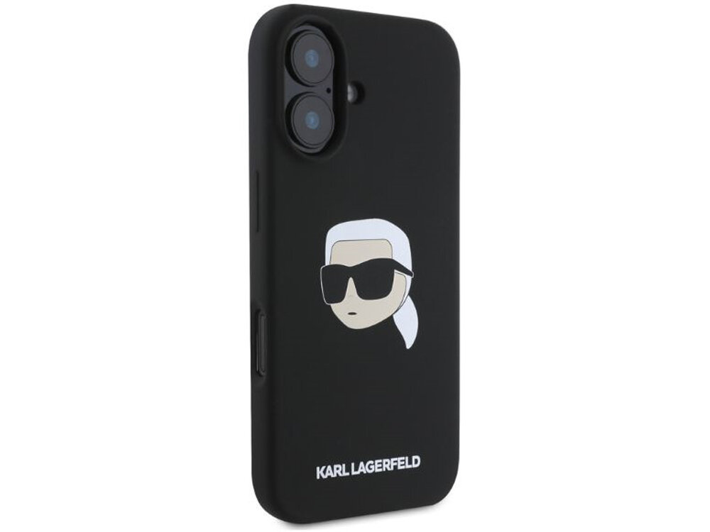 Etui KARL LAGERFELD Silicone Karl Head Print miękkiego silikonu ochronę delikatną mikrofibrą iPhone Silikonowa powłoka wygodę i bezpieczeństwo