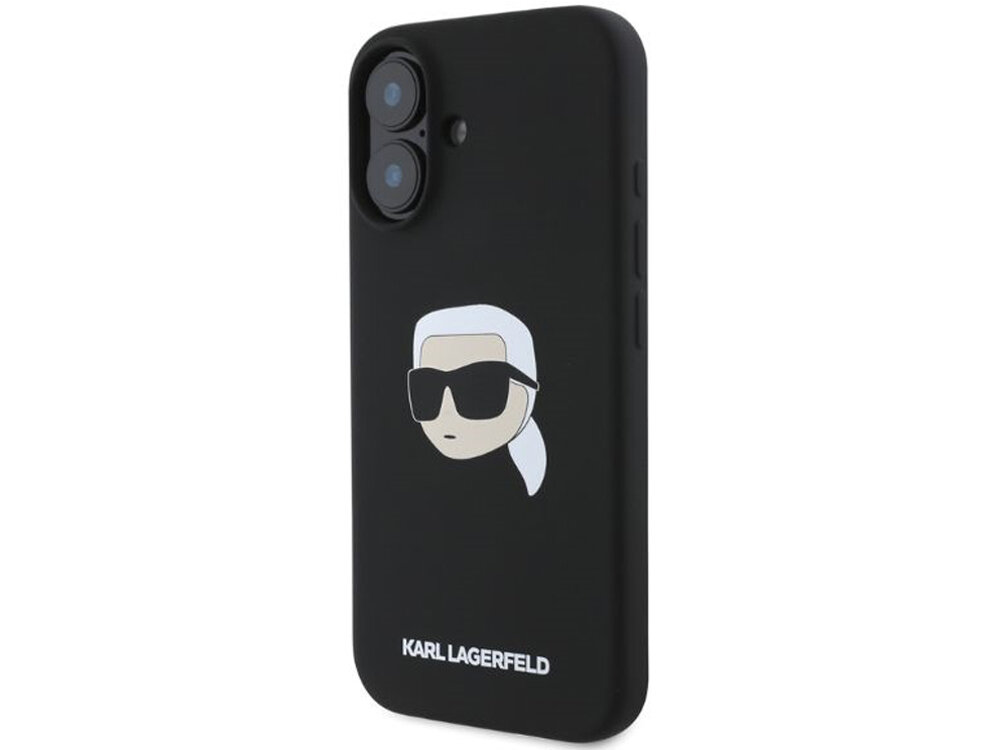 Etui KARL LAGERFELD Silicone Karl Head Print magnetyczny pierścień MagSafe szybkie i bezproblemowe magnetyczne połączenie