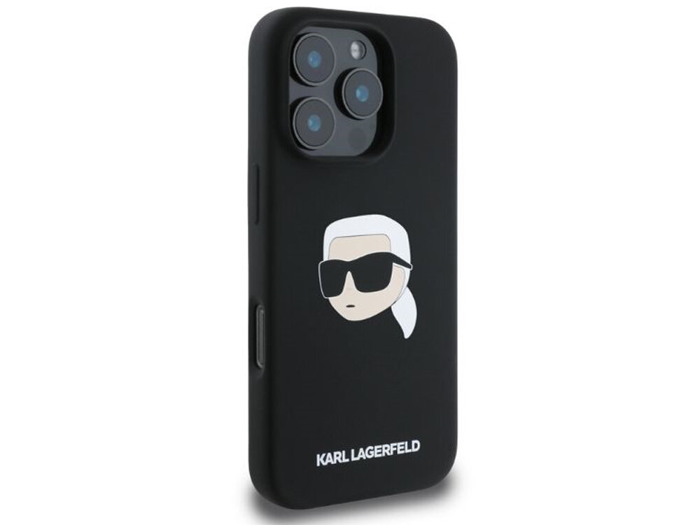 Etui KARL LAGERFELD Silicone Karl Head Print magnetyczny pierścień MagSafe szybkie i bezproblemowe magnetyczne połączenie