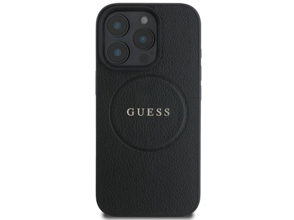 Etui GUESS Grained Ring delikatną skórą ekologiczną Złota naszywka Dbałość o detale dopasowane wymiary elastyczne boki