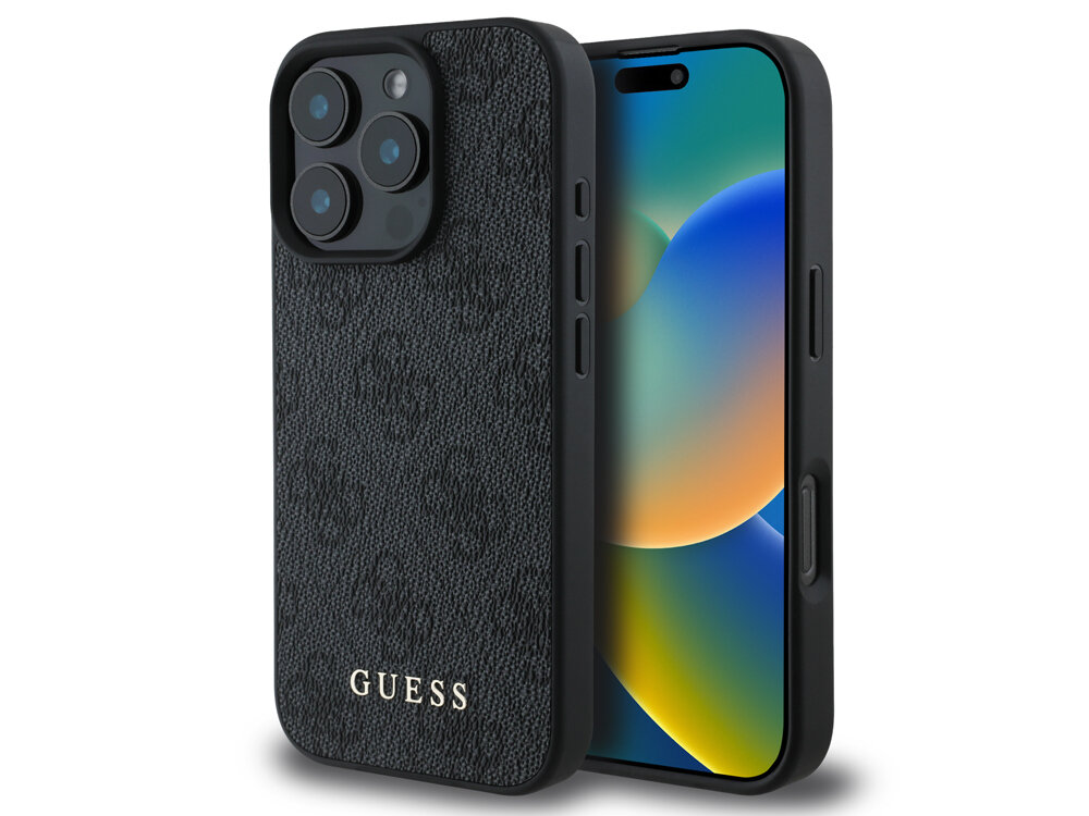 Etui GUESS 4G Classic do Apple iPhone 16 Pro Max Czarny pokrowiec case etui