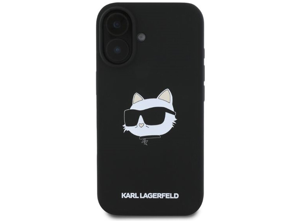 Etui Karl Lagerfeld Silicone Choupette magnetyczny pierścień MagSafe ładowanie bezprzewodowe Magnetyczne mocowanie precyzyjne dopasowanie iPhone'a