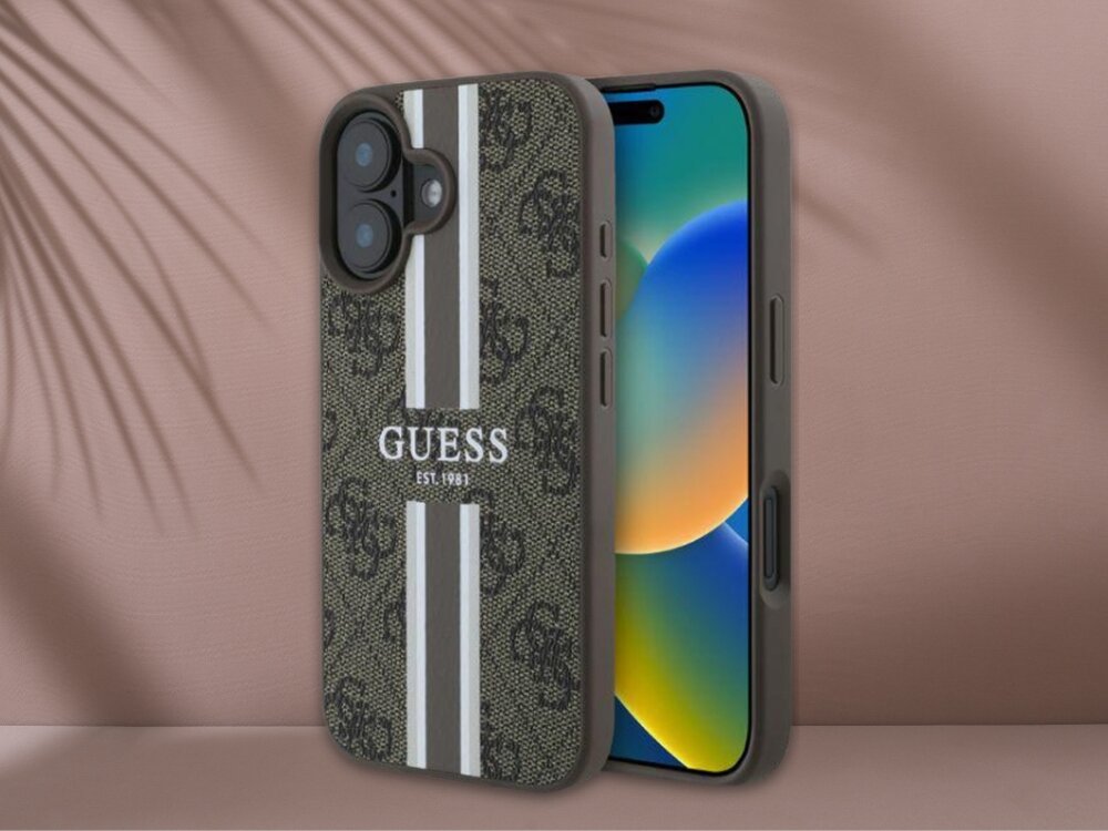 Etui Guess 4G Printed Stripes MagSafe