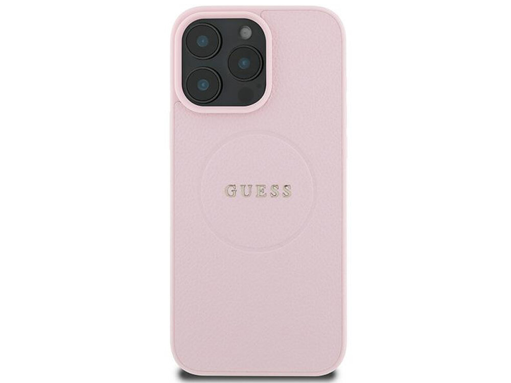 Etui GUESS Grained Ring magnetyczny pierścień systemem MagSafe szybkie i wygodne Wbudowane magnesy tłoczony pierścień