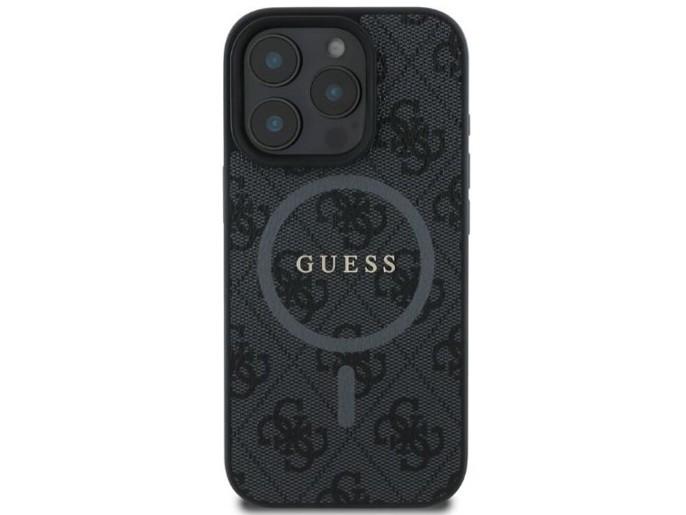 Etui GUESS 4G Ring Classic Logo Zintegrowany pierścień MagSafe ładowanie bezprzewodowe Magnesy stabilne przyleganie iPhone