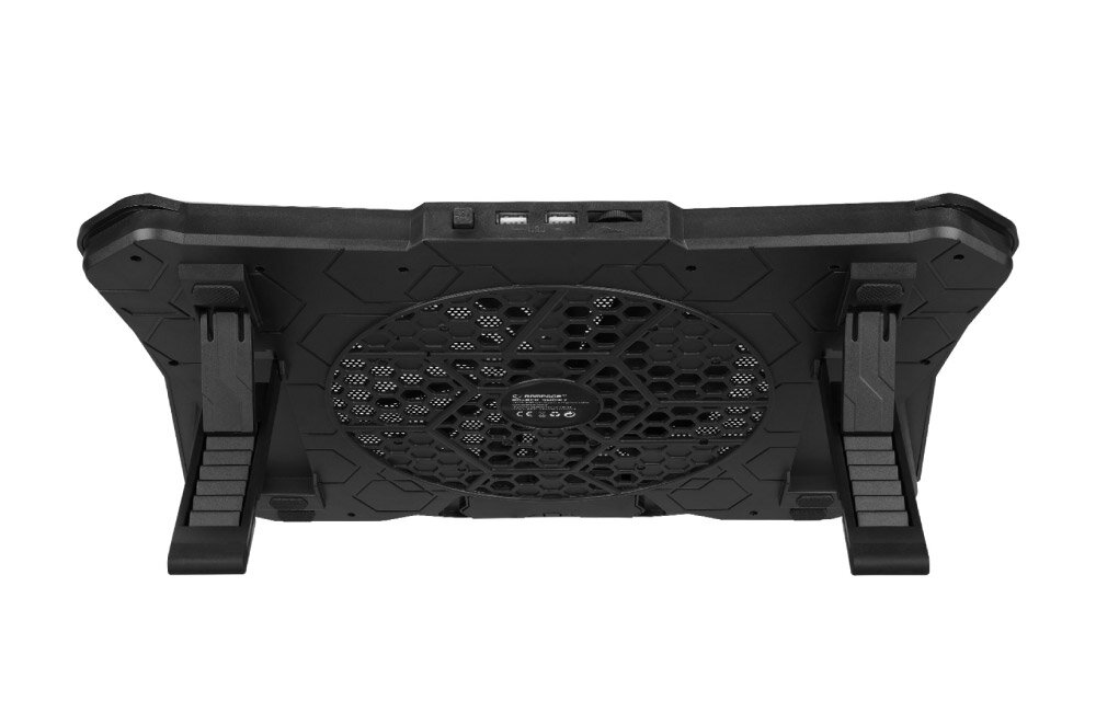 Podstawka chłodząca RAMPAGE AD-RC8 waży zaledwie 840 g lekka łatwa do przenoszenia kompaktowe wymiary 405 x 300 x 26 mm wygodne korzystanie w różnych miejscach w domu w podróży mobilność odpowiednie warunki pracy