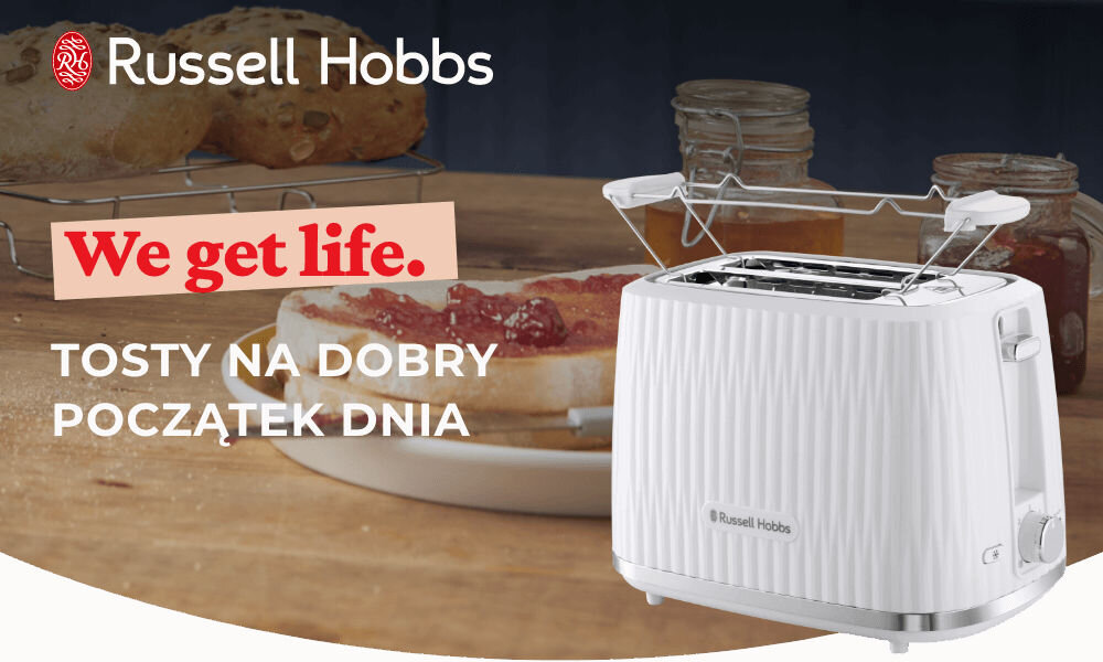 Toster RUSSELL HOBBS Eden 27370-56 prezentacja design wizualizacja wygląd Sposób na śniadanie