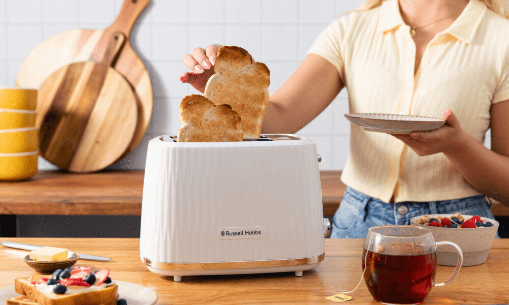Toster RUSSELL HOBBS Eden 27370- Podgrzewacz do bułek Wbudowany podgrzewacz do bułek jak prosto z piekarni