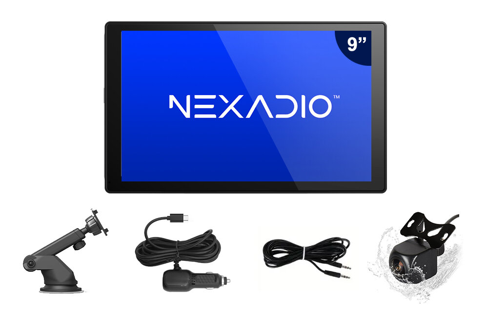 NEXADIO CP200 zasilacz samochodowy kamera cofania kabel AUX