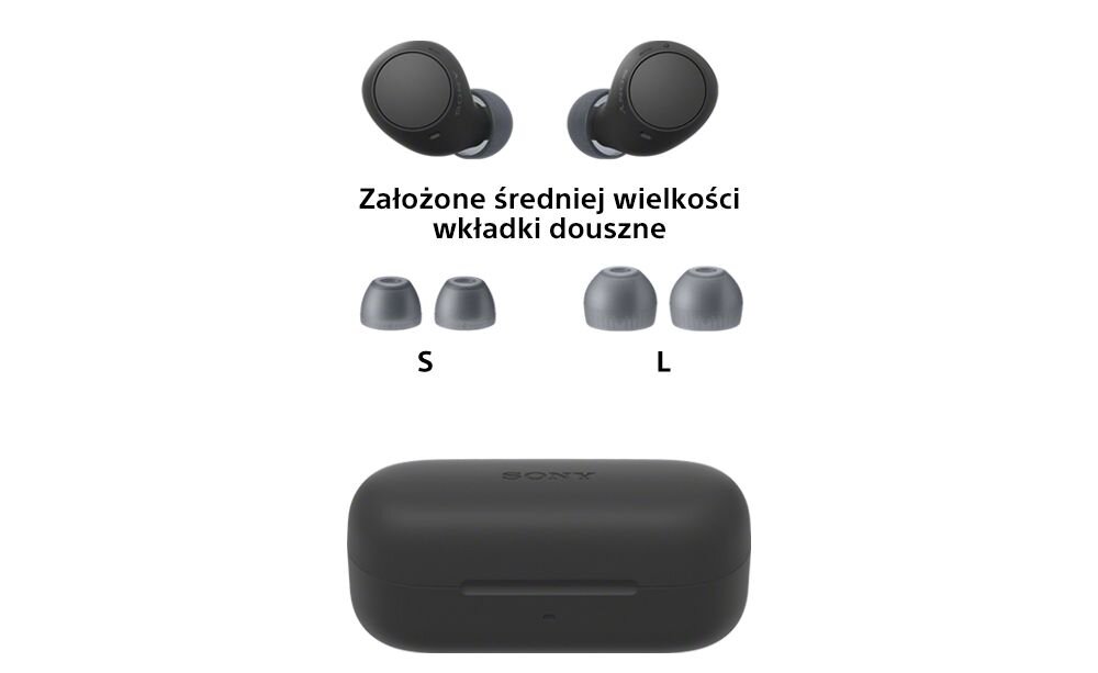 Słuchawki dokanałowe SONY WF-C510 zestaw