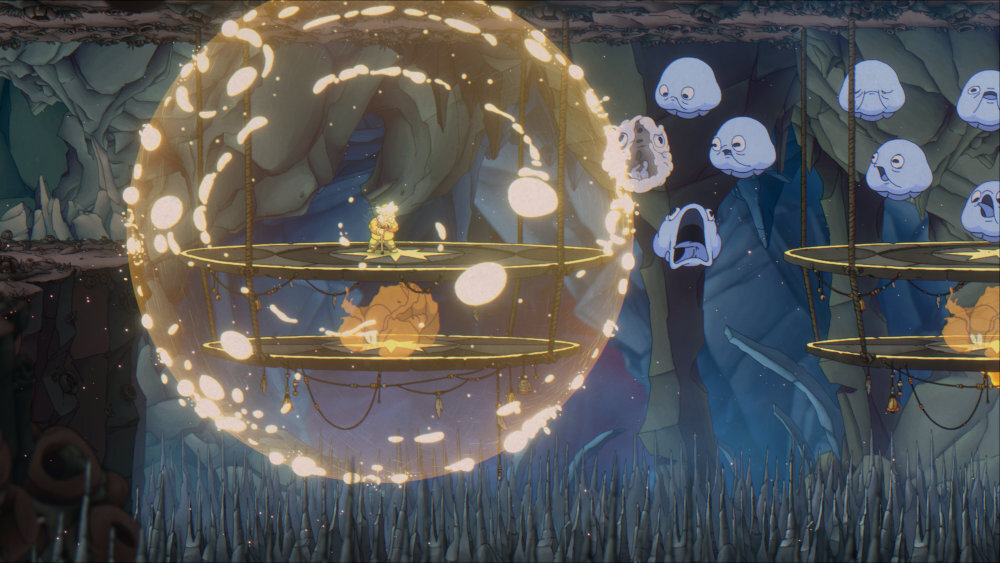 The Eternal Life of Goldman nie ma dwóch takich samych pomieszczeń czy krajobrazów miejsce, obiekt, postać i efekt wizualny 16-bitowej platformówki