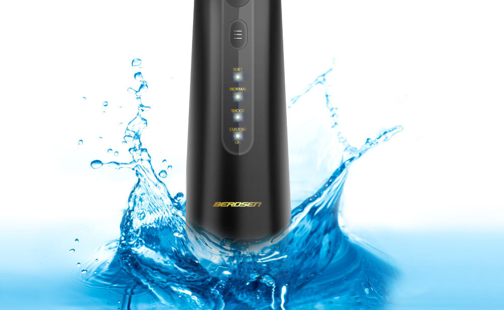 Irygator BERDSEN ClearJet X6 bezpieczeństwo użytkowania wodoszczelna konstrukcja IPX7 w wilgotnych warunkach bezpieczny system ładowania wbudowany timer wyłączanie po 2 minutach wygoda uzytkowania
