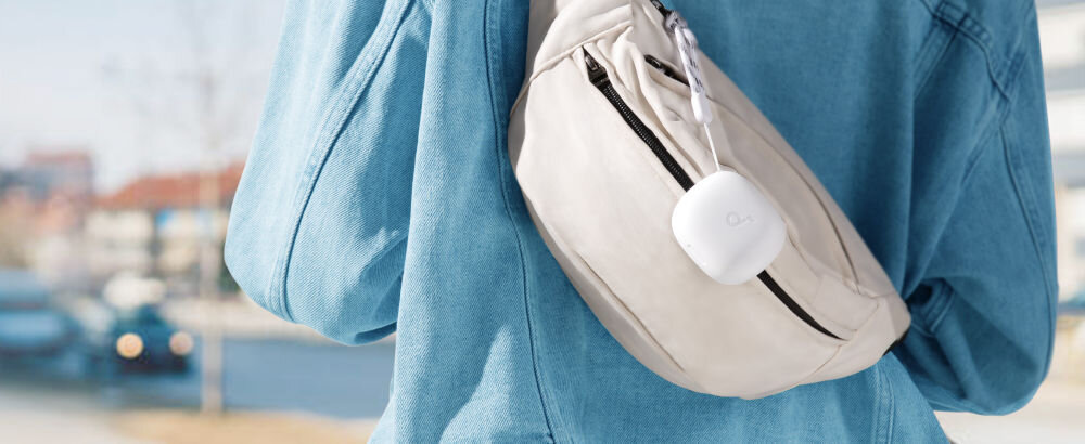 Słuchawki dokanałowe SOUNDCORE R50i v2 etui ze smyczą przenośne kompaktowe podróżne, etui przymocowane do plecaka