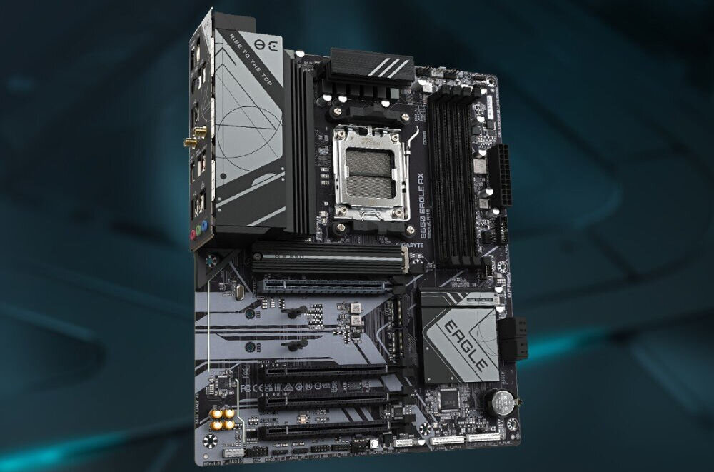 KOMPUTER MAD DOG DIAXID605F-A06DB32 R5-7600 32GBD5 1TB RTX4070SU WI-FI DOS DDR5 do 7600 MHz PCIe 5.0 12+2+2 fazowa sekcja zasilania radiatory kodek Realtek łączność Wi-Fi 6E