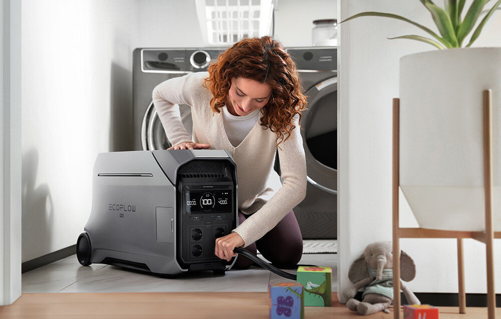 Stacja zasilania ECOFLOW Delta Pro 3 4096 Wh Bank energii moc wyjsciowa AC do 4000 W technologia X-Boost pojemnosc do 6000 W mozliwosc rozbudowy do 12 kWh