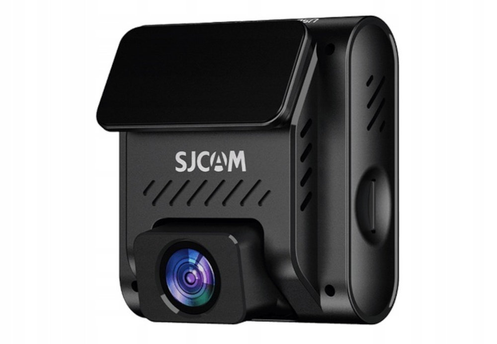 SJCAM M60 4K/30fps 2K/60fps 1080P/30fps szerokiemu kątowi widzenia 170° przysłonie f/1.8 - wideorejestrator na białym tle od przodu