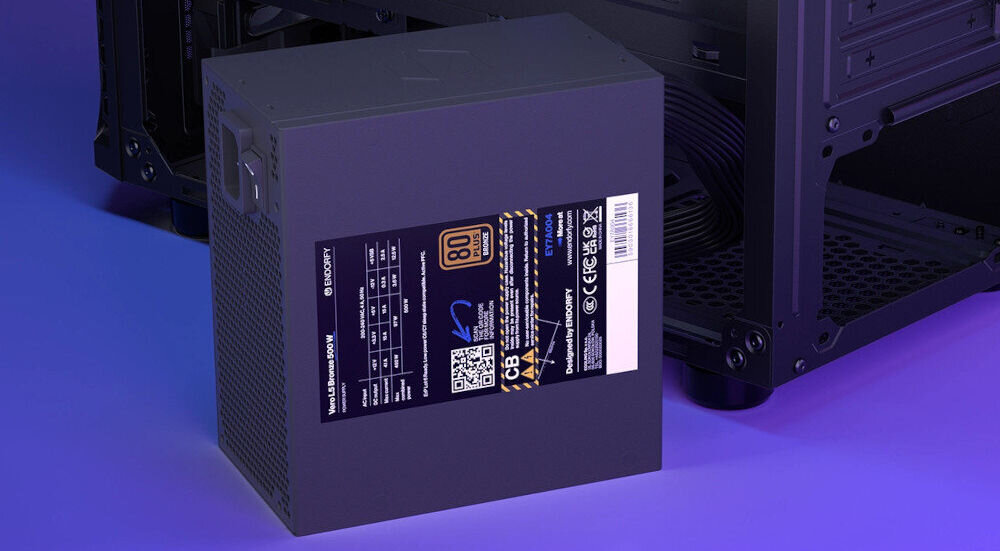 KOMPUTER MAD DOG ENDORFY300ARGB-I02DR16 I5-12400F 16GB 1TB RX6600 DOS  500 W certyfikat 80 PLUS Bronze zabezpieczenia przed zwarciami i przeciążeniami