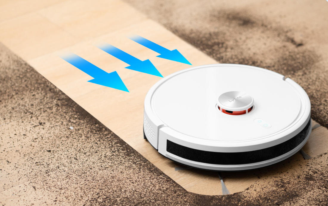 Robot sprzątający LYDSTO R5 Biały Efektywne sprzątanie moc ssąca podłoga drewniana ceramiczna dywan zanieczyszczenia
