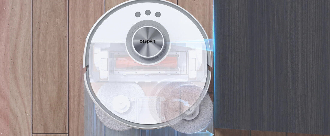 Robot sprzątający LYDSTO W2 Edge Biały Czyszczenie krawędzi wzdłuż ścian kurz zanieczyszczenia