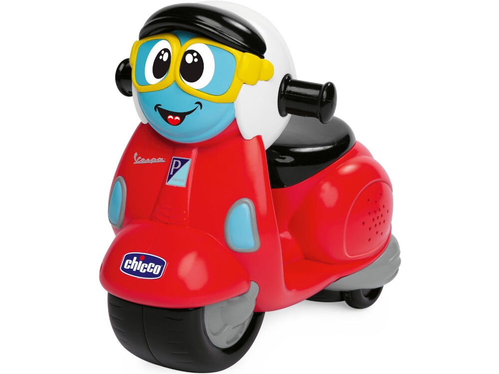 Motocykl zdalnie sterowany CHICCO Vespa Primavera 00010093000000 dla małych fanów motoryzacji pilot Easy Steering samodzielne sterowanie emocje płynące z jazdy realistyczny wygląd inspirowany prawdziwą Vespą Primavera funkcjonalna technologia niezapomniane wrażenia jak prawdziwi kierowcy 