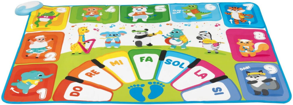 Mata edukacyjna CHICCO Happy Music 00011855000000 łączy zabawę z nauką,
rozwijając zmysły i umiejętności motoryczne malucha interaktywne elementy