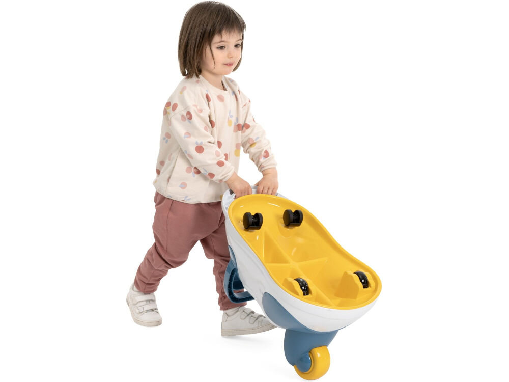 Jeździk CHICCO Move & Grow Panda 3w1 00011856000000 funkcja taczki transportowanie różnych przedmiotów stabilna rączka solidna konstrukcja przenoszenie zabawek klocków innych drobnych przedmiotów nauka odpowiedzialności i organizacji zabawa w domu i na świeżym powietrzu wsparcie rozwoju umiejętności społecznych wzmacnia relacje rodzinne mnóstwo frajdy