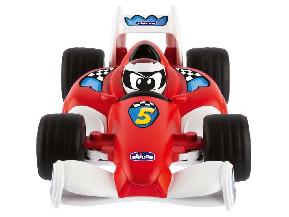 Samochód zdalnie sterowany CHICCO Turbo Team Tom Race 00011333000000 w pełni bezpieczny dla najmłodszych 2+ ergonomiczne kształty zaokrąglone krawędzie wytrzymałe materiały długotrwała bezpieczna zabawa solidnie wykonana dynamiczne wyścigi odpowiedni wybór dla dwulatka rozpoczęcie przygody z pojazdami RC