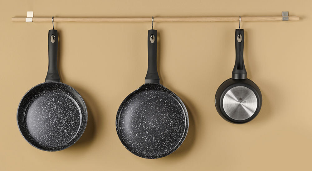 Patelnia GERLACH Granitex Ilag Xera Dur 2 24 cm do każdej kuchni wiszące patelnie powłoka rączka dno patelni