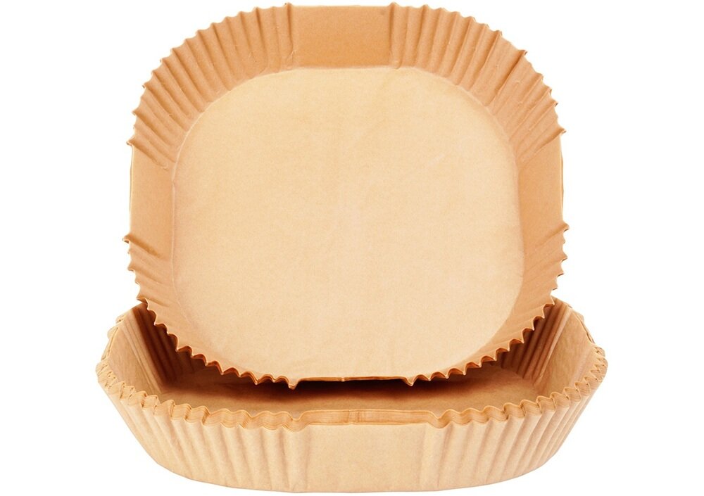 Papier do Air Fryer ORION 23 x 23 cm 50 sztuk zestaw wkładów, jeden wkład pod kątem, odporność na wilgoć i tłuszcz