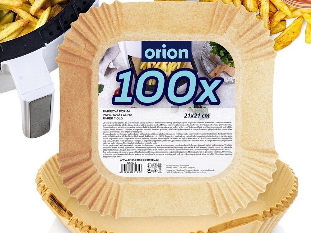 Papier do Air Fryer ORION 120071 21 x 21 cm 100 sztuk kv początek opisu