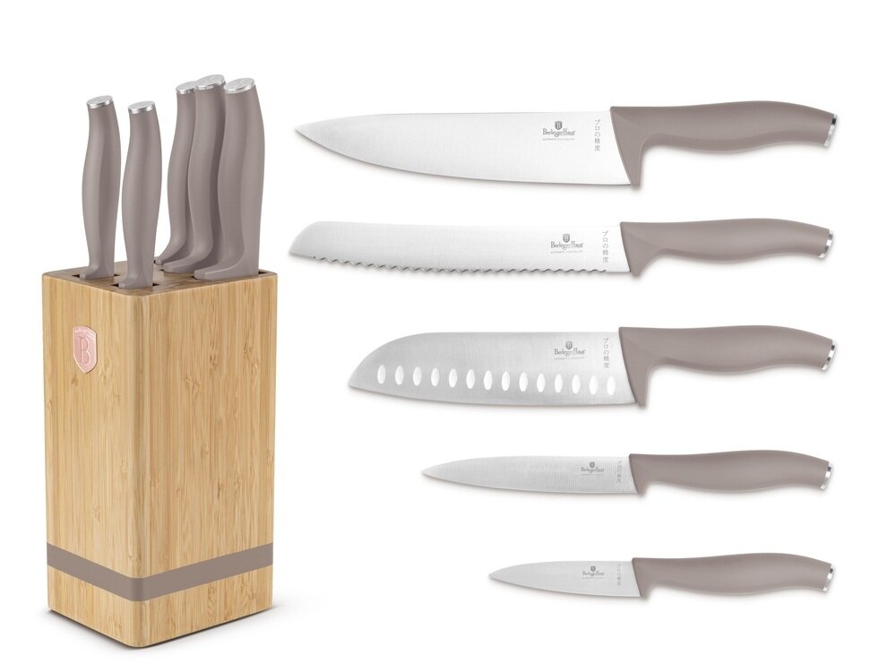 Zestaw noży BERLINGER HAUS BH-2974 6 elementów rękojeść soft touch, ergonomiczne, antypoślizgowe, pewny chwyt, pełna kontrola