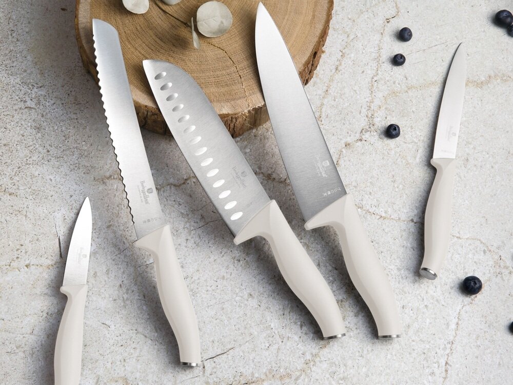 Zestaw noży BERLINGER HAUS BH-2973 6 elementów nóż szefa kuchni, nóż do pieczywa, nóż Santoku, nóż uniwersalny, nóż do obierania