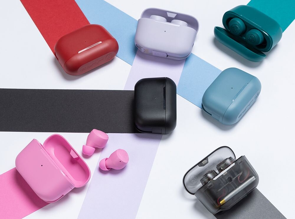 Słuchawki dokanałowe JLAB Go Air Pop 2 design komfort lekkość dźwięk jakość wrażenia słuchowe ergonomia lekkość sport aktywność podróże czas pracy działanie akumulator