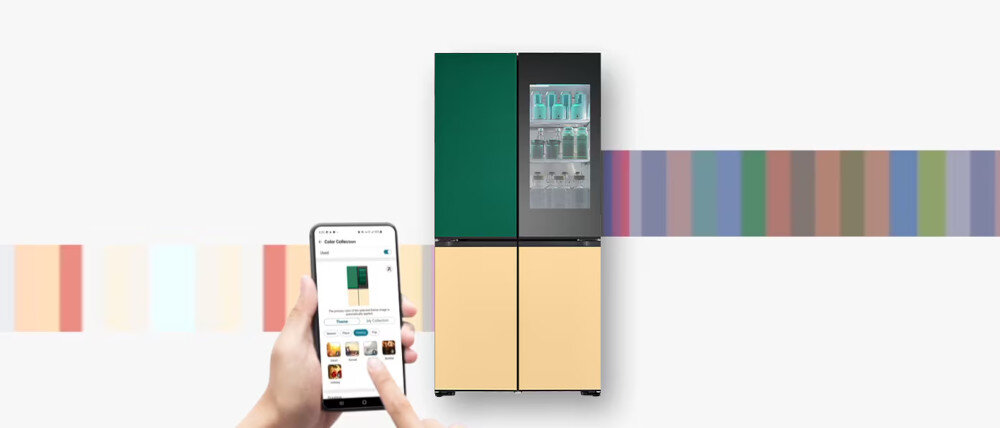 LODÓWKA GMV960NNME MOODUP INSTAVIEW kolory możliwości zmiana kolekcja połączenie aplikacja smartfon ThinQ