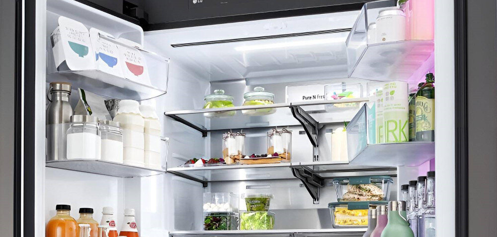 LODÓWKA GMV960NNME MOODUP INSTAVIEW Oświetlenie LED widoczne wnętrze jasne światło