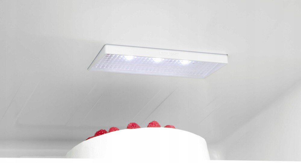 LODÓWKA HISENSE RB291D4CWE Oświetlenie górne świato led energooszczędność jasne wnętrze wszystko widoczne