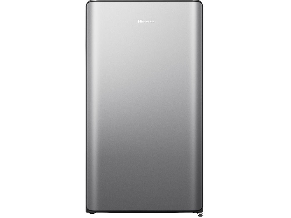 Lodówka HISENSE RR106D4CDE 86.7cm Srebrna  codzienna świeżość srebrna lodówka zamknięta nóżki białe tło 