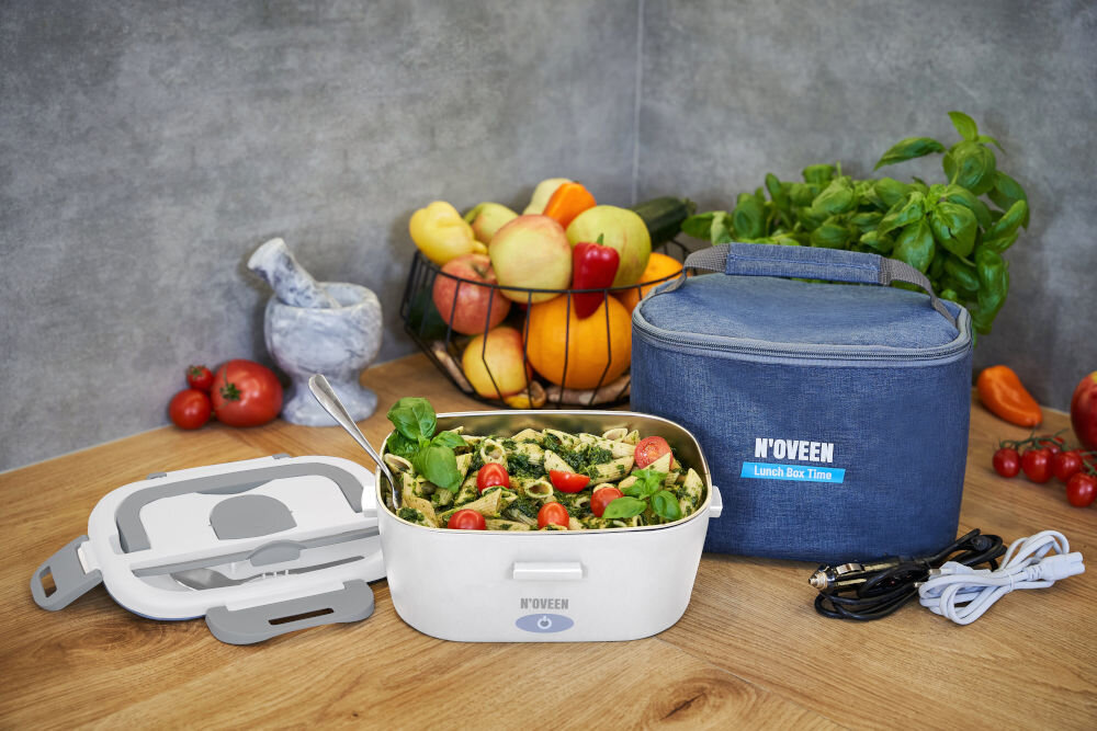 Lunch Box NOVEEN LB715 Pearl szybkie podgrzewanie posiłków do 60 stopni w zaledwie 20 minut proste sterowanie kontrolka podgrzewania intuicyjna obsługa szczelne zamknięcie ciepłe posiłki na wynos