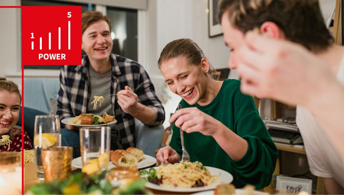 Kuchenka mikrofalowa SHARP YC-MS01E-B ustawienia wybor 5 poziomow