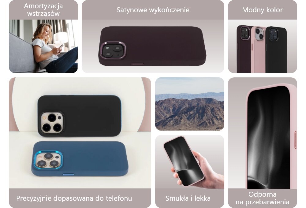 Etui TECTO SHIELD Satin Elegant ochrona styl zarysowania uderzenia matowe wykonczenie