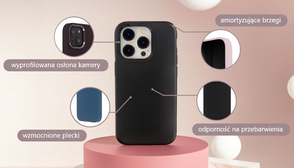 Etui TECTO SHIELD Satin Elegant bezpieczny telefon tpu wysoka jakosc amortyzacja uderzenia