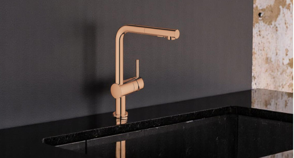 Bateria GROHE Minta 30274DA0 obrotowa wylewka wygoda płynna praca ceramiczna głowica kolory Zasięg wylewka Wymiary Wysokość