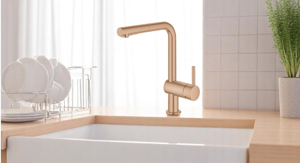 Bateria GROHE Minta 30274DA0 lifestyle bateria front lewo prawo styl wygląd obsługa dźwignia