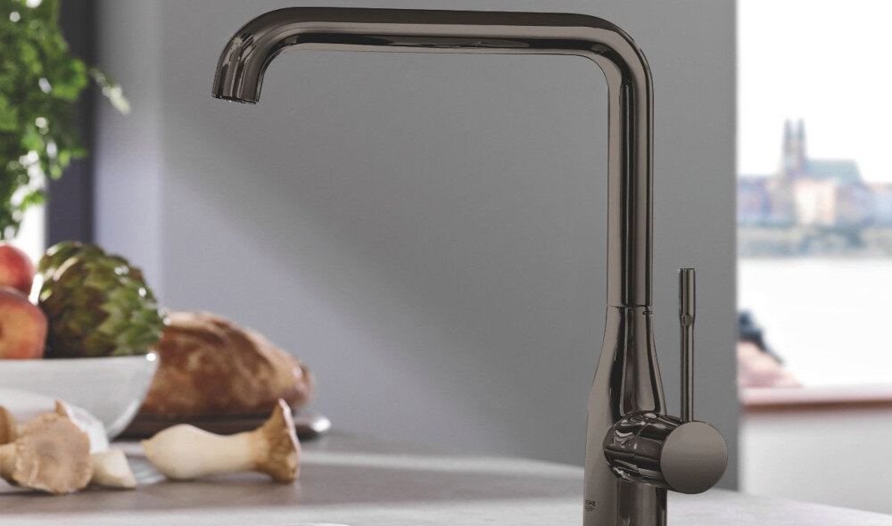 Bateria GROHE Essence 30505KF0 obrotowa wylewka wygoda płynna praca ceramiczna głowica kolory Zasięg wylewka Wymiary Wysokość