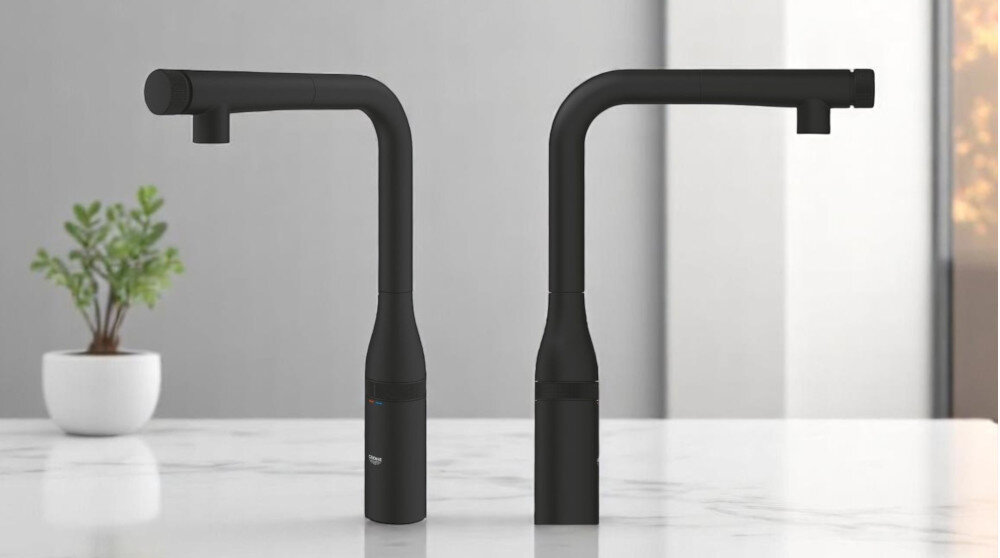 Bateria GROHE Essence SmartControl 31928KF0 Czarny lifestyle bateria front lewo prawo styl wygląd obsługa dźwignia