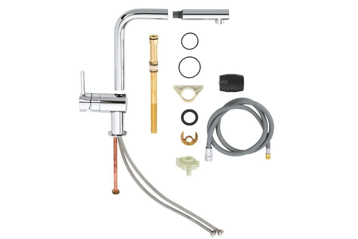 BATERIA KUCHENNA GROHE MINTA 32168000 zawartość zestawu