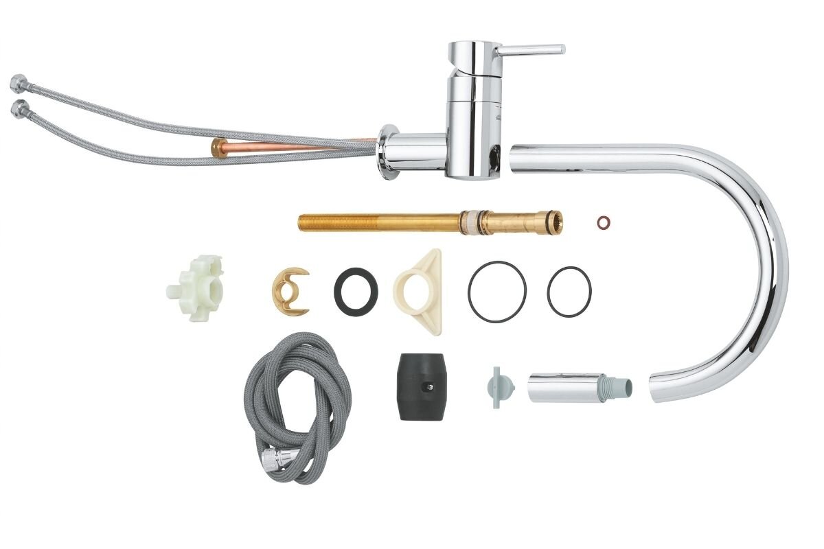 BATERIA KUCHENNA GROHE MINTA 32321002 zawartość zestawu