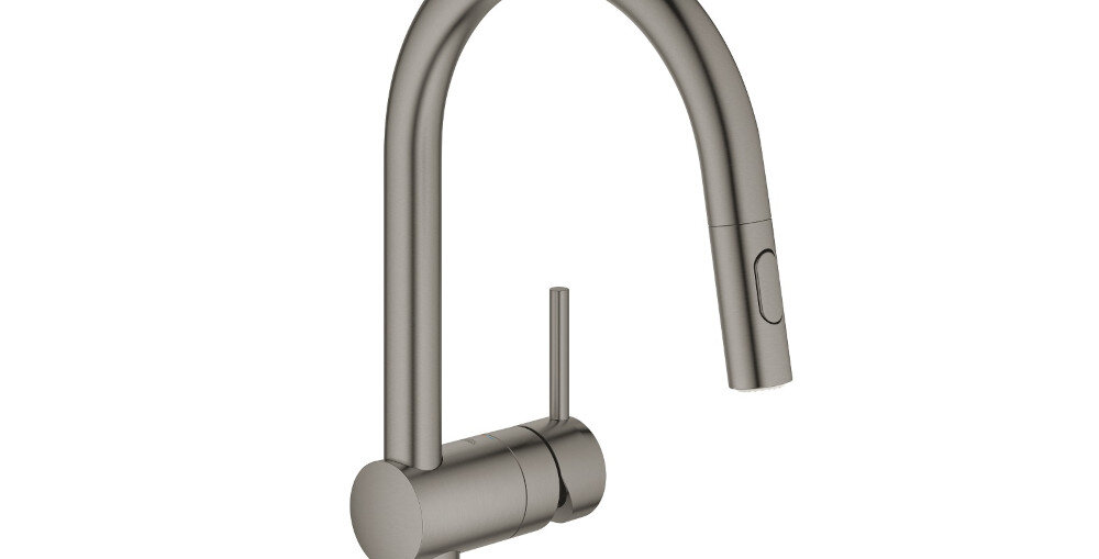 BATERIA GROHE Minta DN 15 32321AL2 CZARNY wylewka Wyciągana dwa rodzaje strumieni prysznic silny zasięg wylewki 240 mm