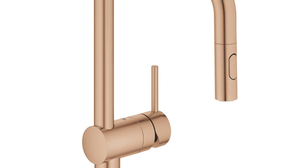 BATERIA GROHE Minta 32322DL2 Złoto szczotkowane wylewka Wyciągana dwa rodzaje strumieni prysznic silny zasięg wylewki 240 mm